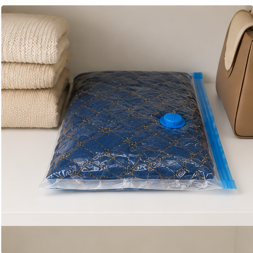 Kit de Bolsa al Vacío + Extractor Manual | Ahorra Espacio en tu Viaje